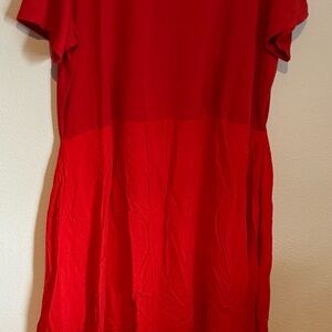 DC Red Sheath Mini Dress Crew Neck